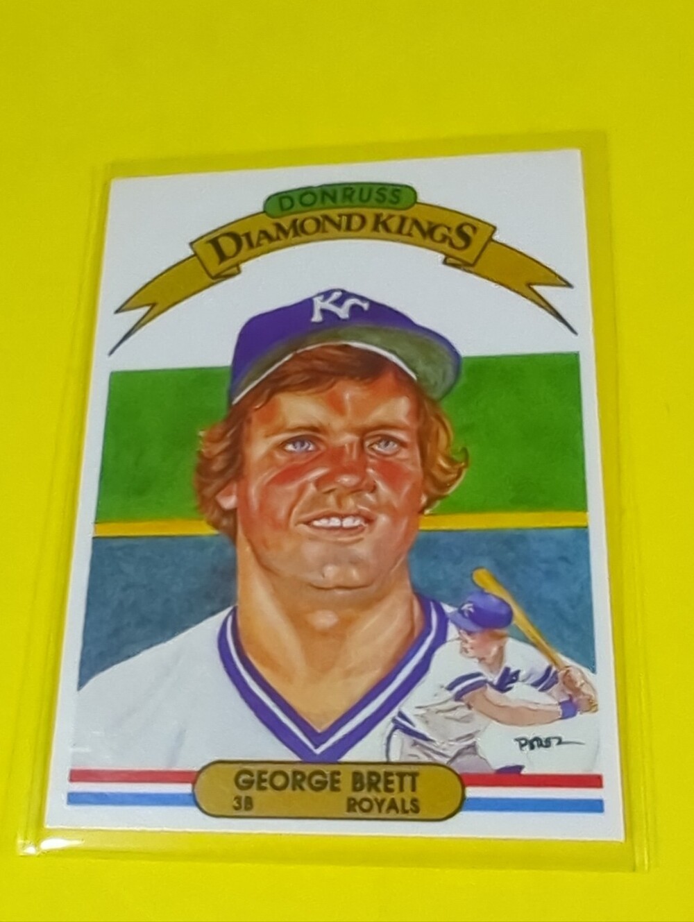 1982 Donruss Diamond Kings #15 George Brett Kansas City Royals BASEBALL Card NM